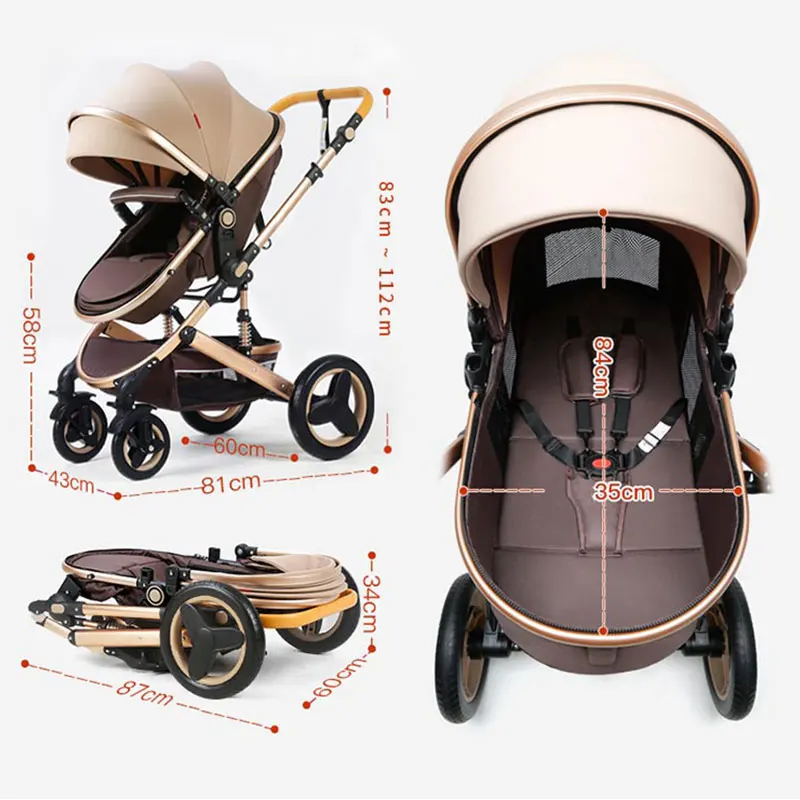 2022 New Comfortable 3 In 1 Baby Trolley, Wholesale Travel 3 In 1 Stroller Baby/