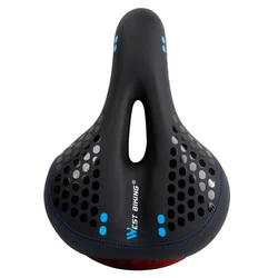 WEST BIKING Bicycle Saddle with Tail Light Widen MTB Cushion Road Bike Soft Comfortable Seat Hot Selling Light Bicycle Cushion