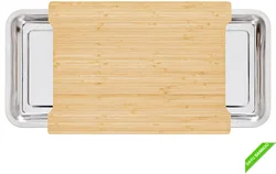 Натуральная оригинальная большая доска для разделки бамбукового сыра, разделочная доска с набором ножей из нержавеющей стали