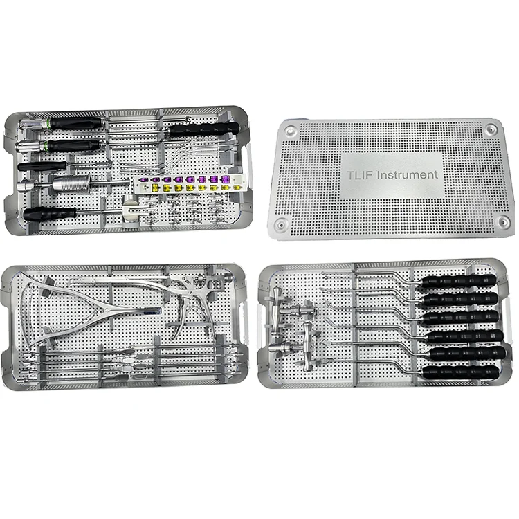 Medical Orthopedic Spine PEEK Lumbar TLIF -PLIF cage Lumbar PEEK Cage Spine Surgery Instrument Set