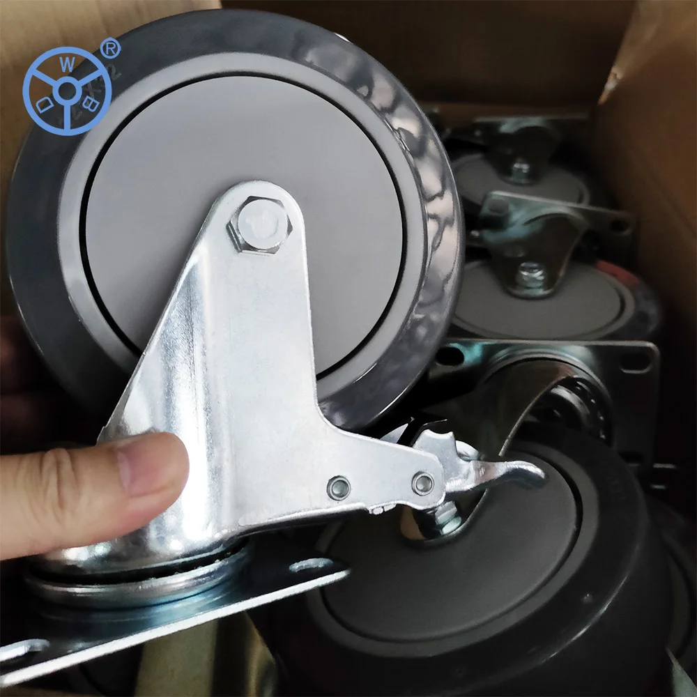 Роликовое колесо с боковым креплением высокое качество термопластичная резина ТПР Поворотная Тележка роликовые колеса