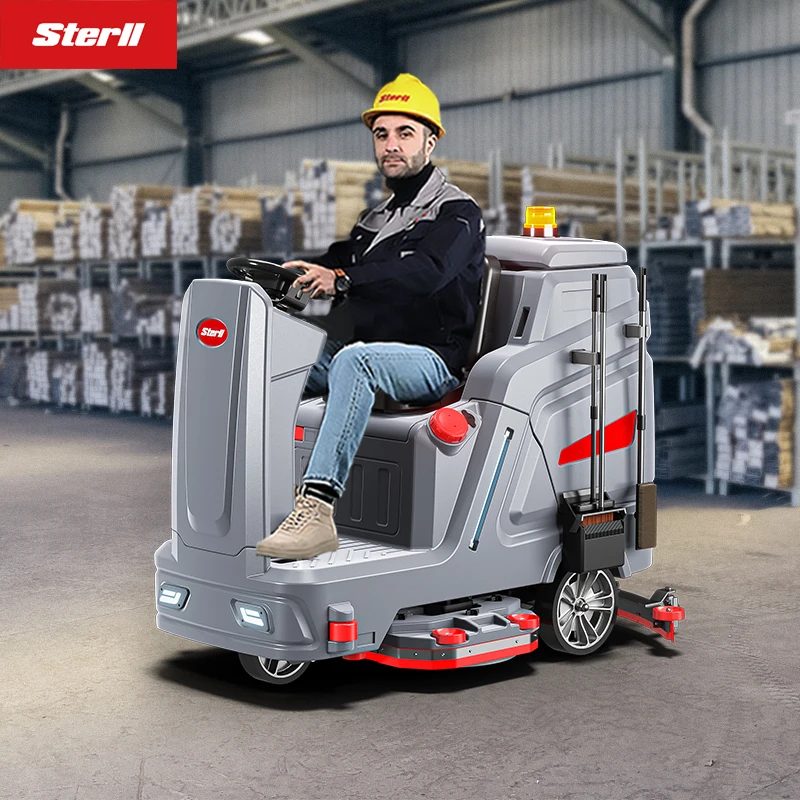New Design Wireless Battery Magnetic Ride on Cleaning Machine Floor Scrubber For Concrete Marble Granite Cement Epoxy Tile Floor