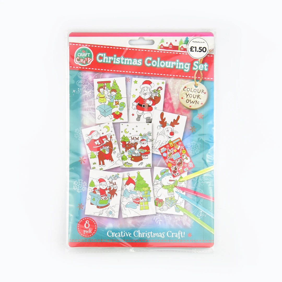 
High Quality Creative Kids Toys Christmas Colouring Set Colorful Paint Toy With Pen 