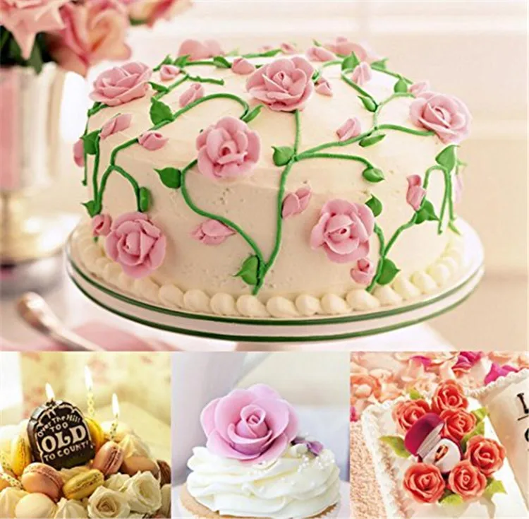 Factory Wholesale 35 Pieces Piping Nozzles Set With  Revolving Aluminium Alloy Turntable