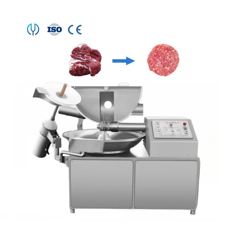 High efficiency Dry Red Pepper Grinding Production meat bowl Cutter Mixer meat bowl Cutter Chopper Machine meat bowl Cutter