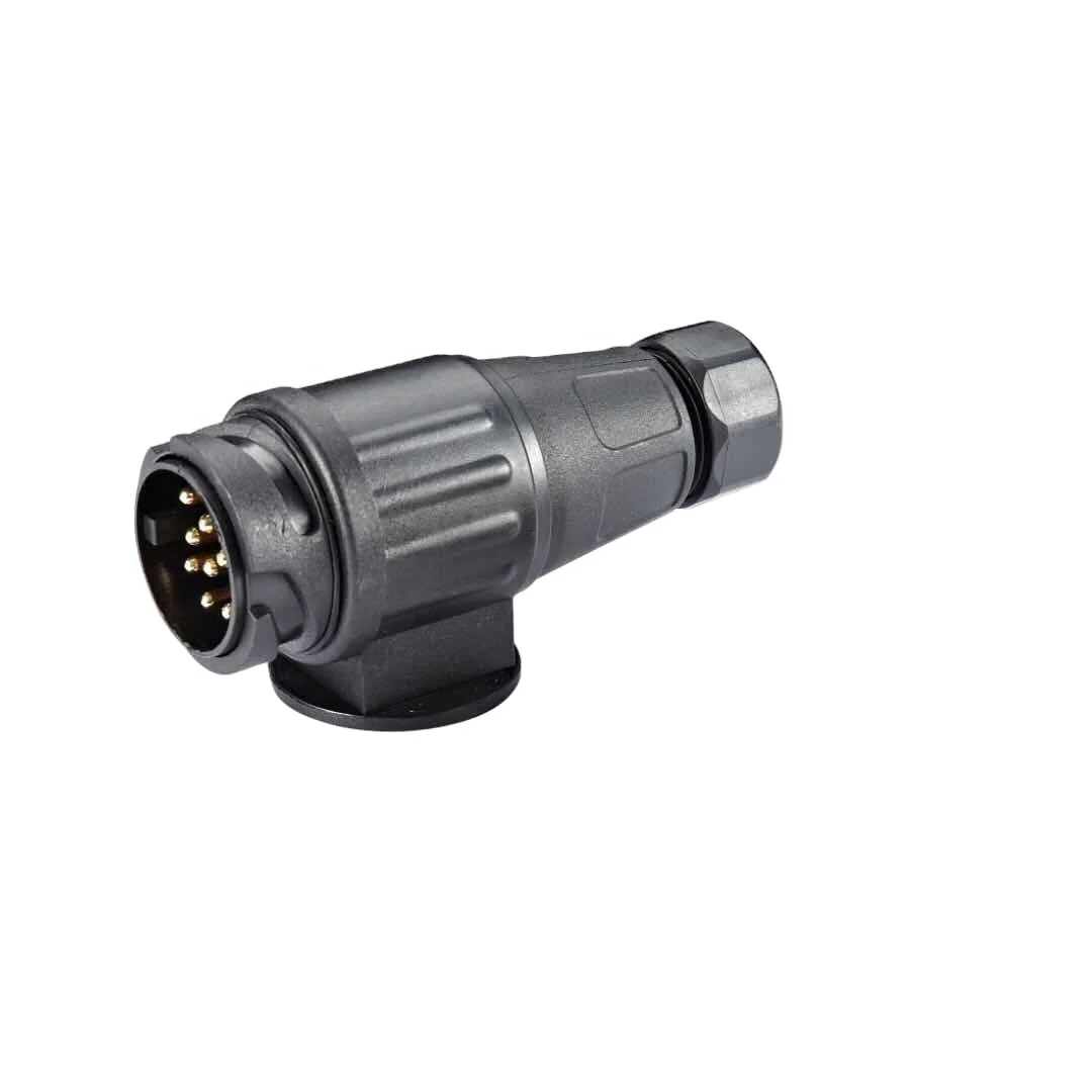 Европейский CE ПВХ пластик 12V 24V 10A 7pin 13pin латунные питание соединительные мужского и женского пола автомобиля крепеж для прицепа