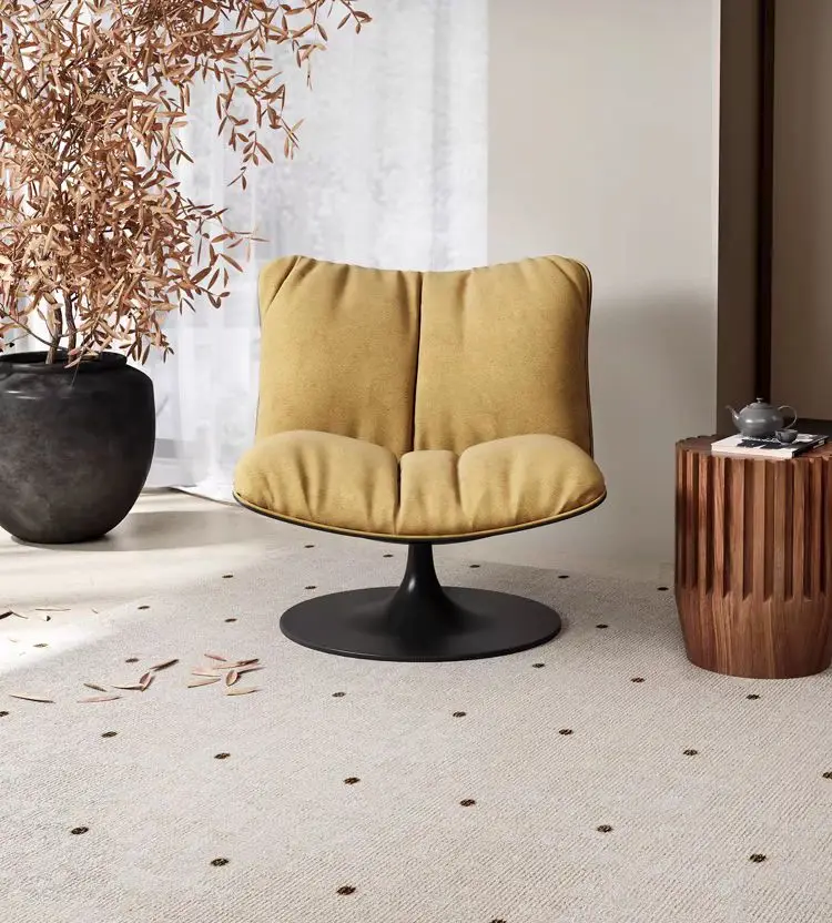 Designer single sofa rotating chair Italian minimalist living room Internet celebrity lazy casual chair