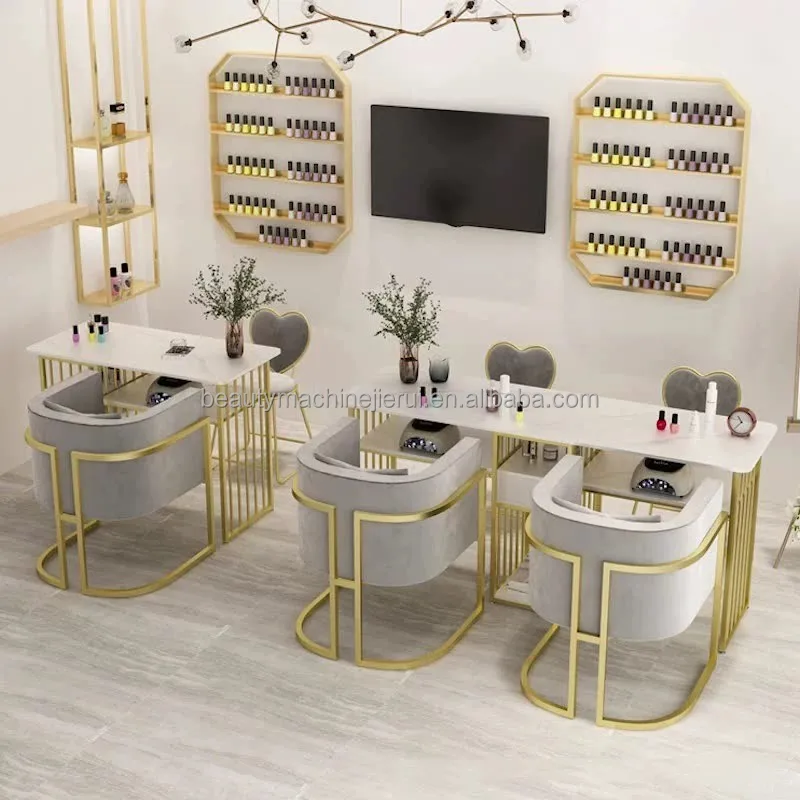 Competitively price professional equipment manicure desk for nail beauty salon furniture nail tables and chairs sets