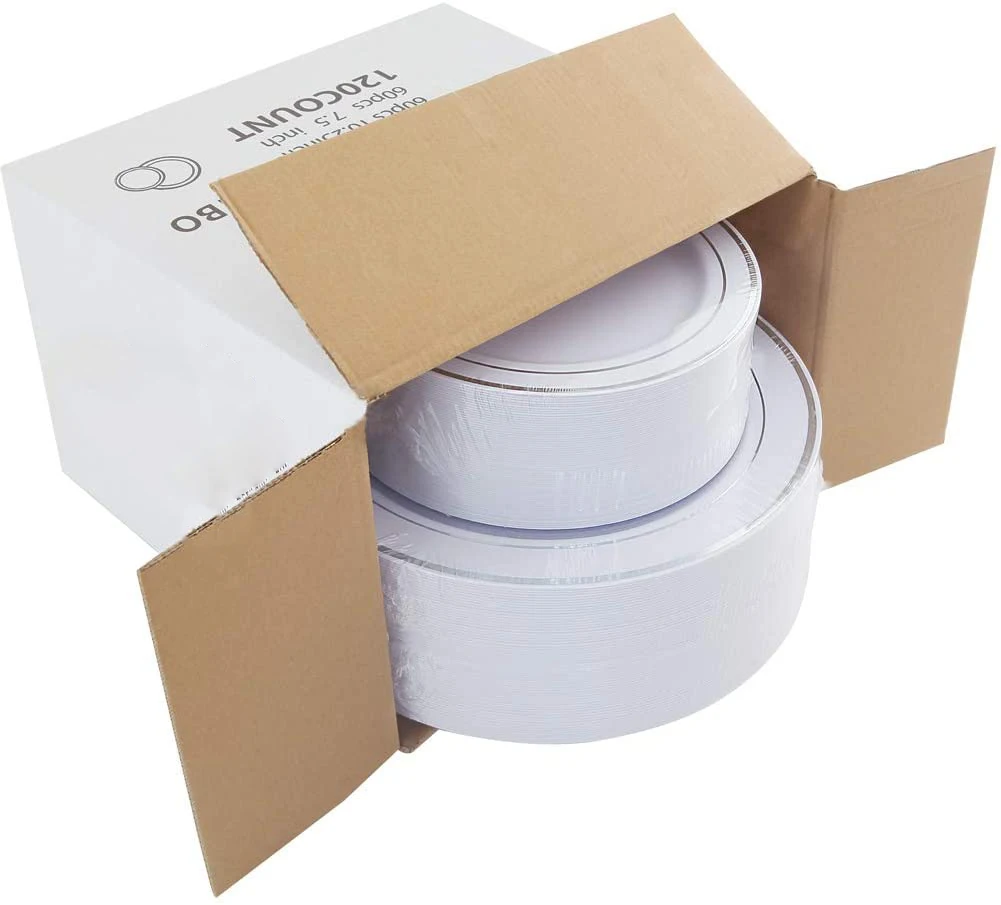 Eco-friendly Biodegradable Unbreakable Dinner disposable plastic Party Plates sets Restaurant Plates Plastic For Picnic And Dish