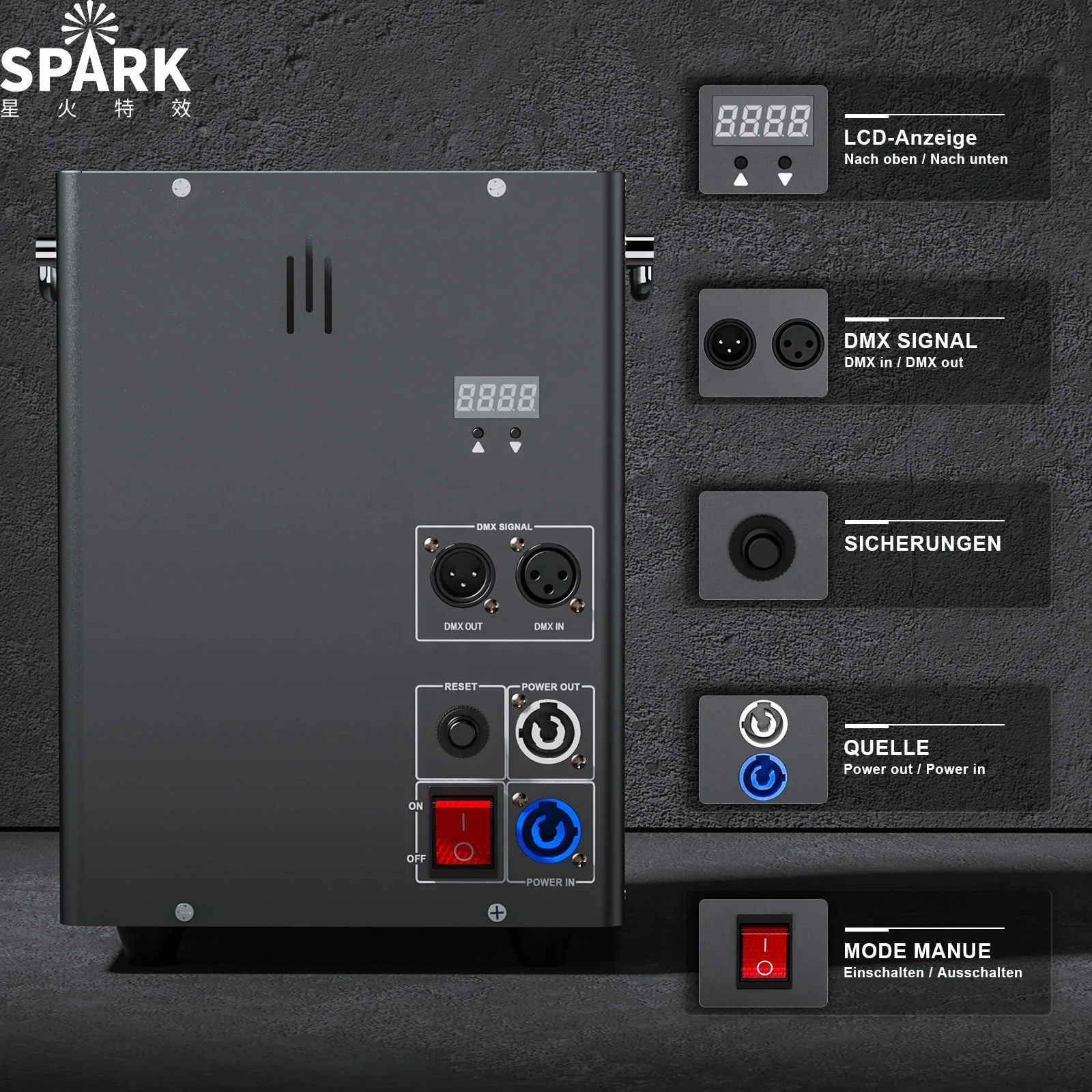SP safe stage effect 100W fire flame machine Easy to light single head fire machine DMXcontrol effect fire jet machine for stage