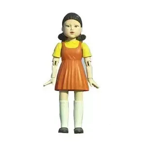 Squid Game Hand Clock 123 Squid Game Alarm Wooden Girl Ornaments Korean Drama Little Girl Ornaments For Christmas Halloween