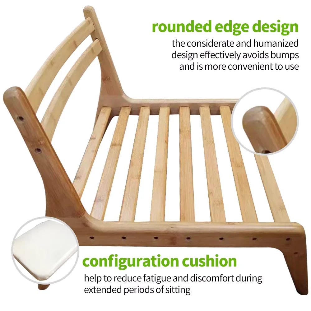 2024 Eco-Friendly Bamboo Floor Seat Chair for Sitting on Unique Japanese Cushion Accent Furniture Tatami Style for Living Room