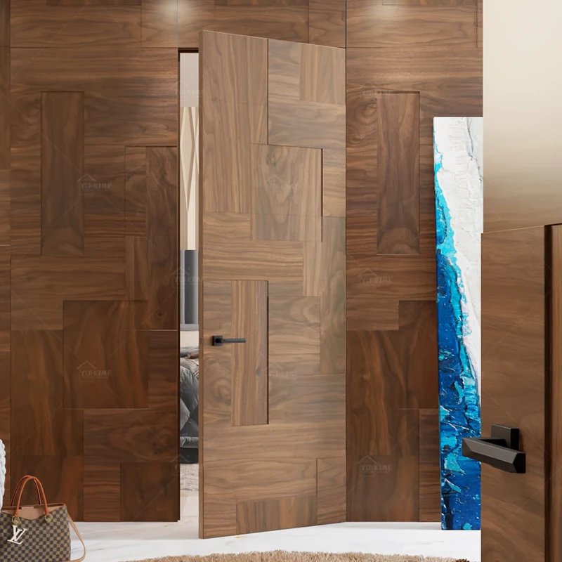 China top manufacturer modern soundproof secret door design hidden doors walls flush frameless invisible interior door