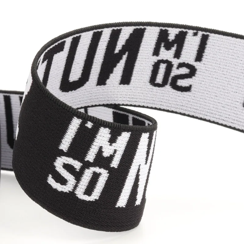 Soft Single or Double Sided Braided Custom Woven Jacquard Twill Woven Elastic Webbing Band/tape for underwear