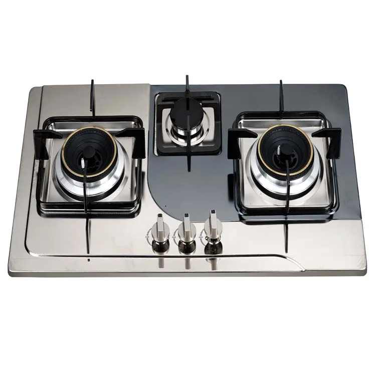 Wholesale Price High Quality 3 Burner Tempered Explosion Proof Glass 8mm Embedded Gas Stove