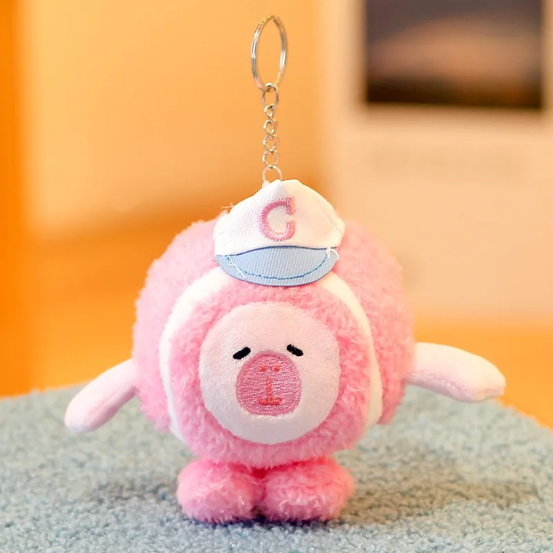 Cartoon Creative Persimmon Doll Student Backpack Pendant Small Capybara Keychain Pendant Creative Plush Dolphin Pendant