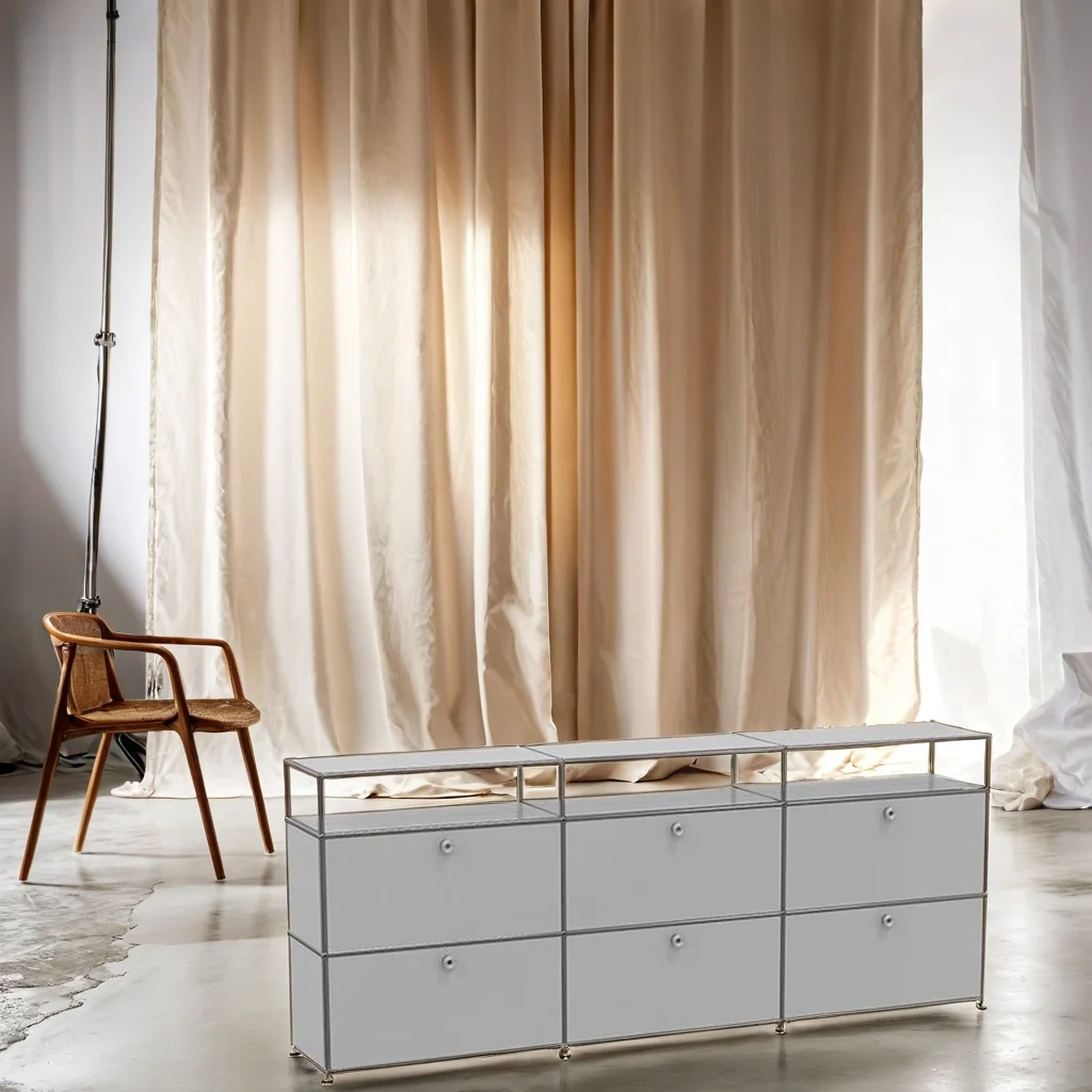 Office Furniture Metal Drawer Cabinet 6 Doors Steel Office File Cabinet Vertical