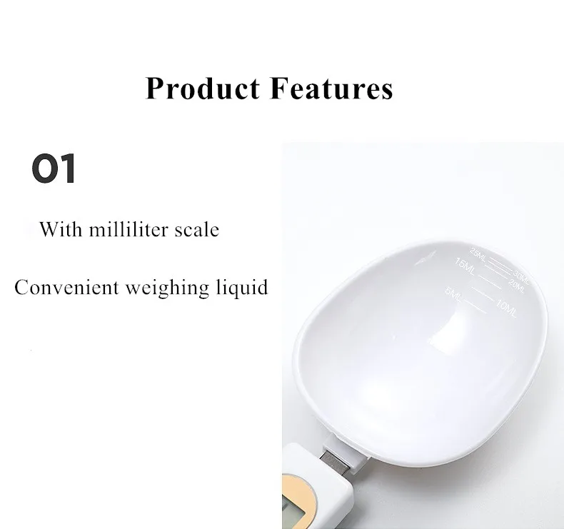 New Arrival Double LCD Display Spoon Large Capacity 500g Household Food Scales Weight Machine