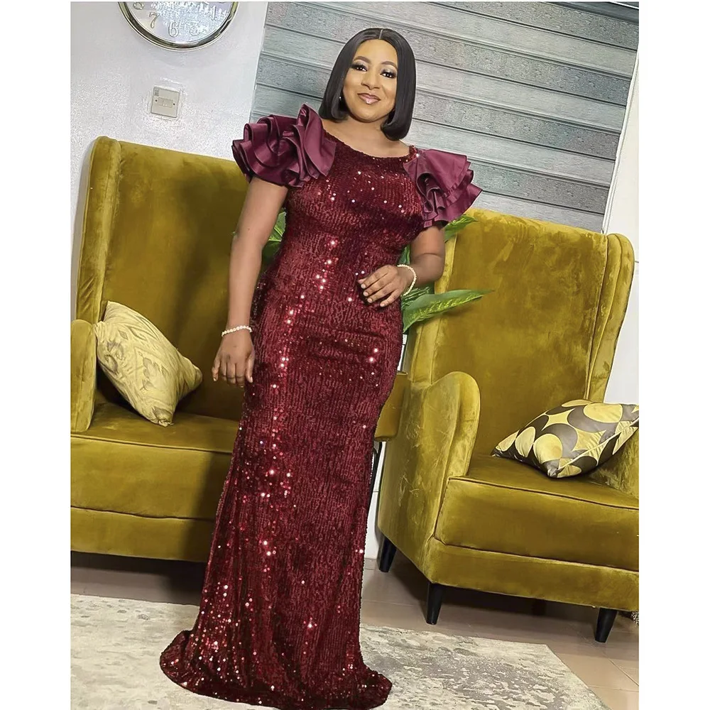 Shinning stone sexy BallGown bodycon skinny fancy lace Mermaid sarees party wear wedding evening dress