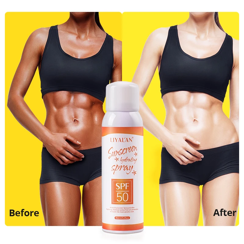 Sun Protection Body And Face Waterproof Whitening Isolation Sunblock Spray Sun Screen Spf 50 Sunscreen Spray