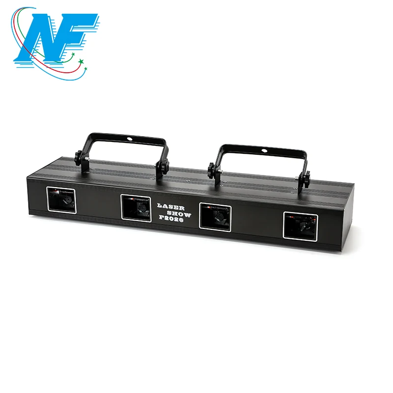  Factory Dj Disco KTV Home Party Club Special Effect led Stage Show 4 Head Laser Beam RGBY Colors Stepper Motor