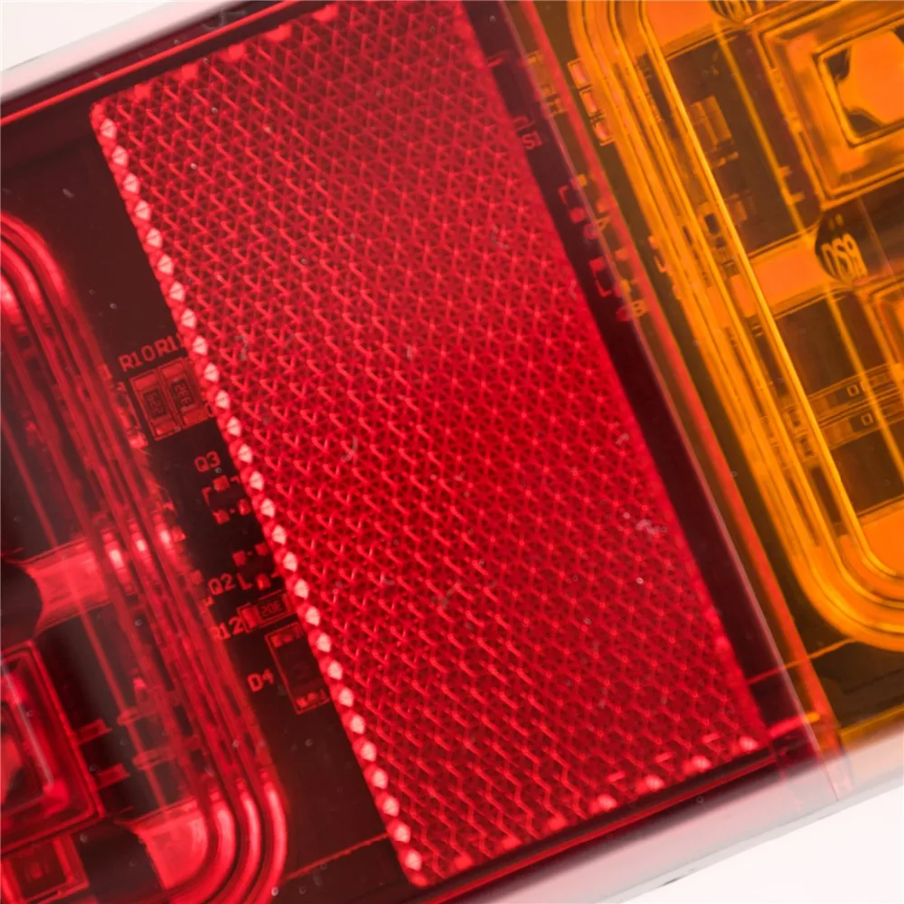 
Emark Waterproof 12V/24V 16 Diodes Functional Rear Stop Tail Lamp Turn Signal Light Automobile Parking Lights Truck Lorry Light 