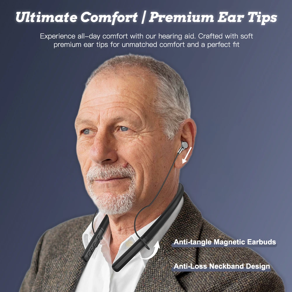 Digital Neckband Hearing Aids Price List Rechargeable Hearing Aids For Deafness Quality Manufacturer Portable Sound Amplifier