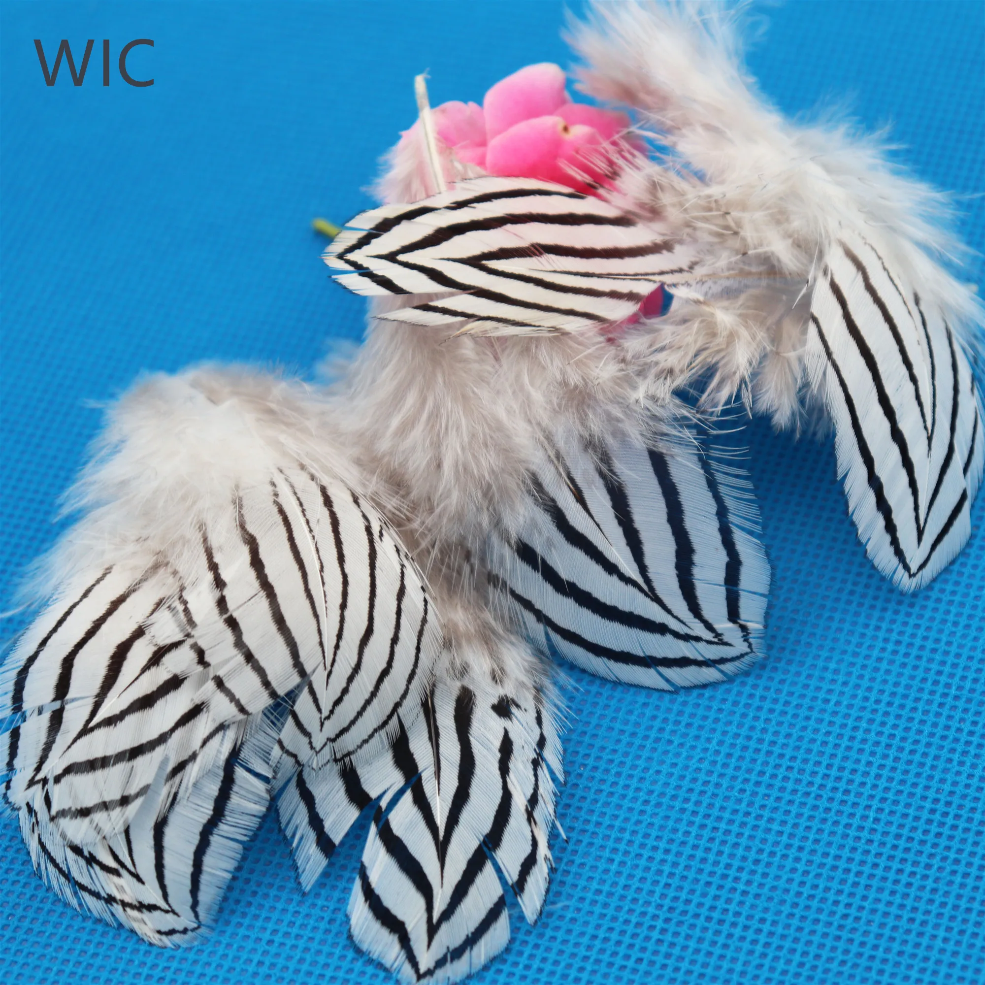 Дешевые китайские отбеленные серебряные перья для карнавала, фазаньский хвост