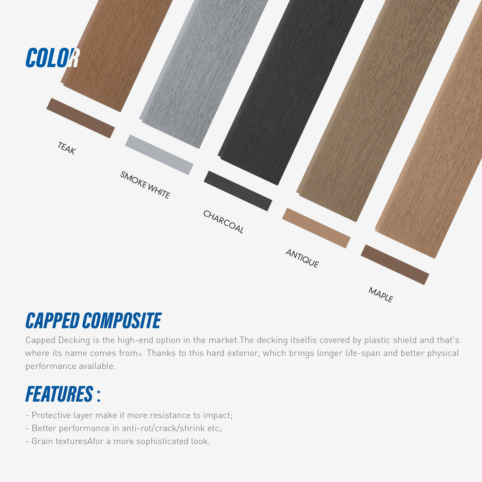 Grey fence wpc aluminum yard and garden  post fixed composite fence panel outdoor