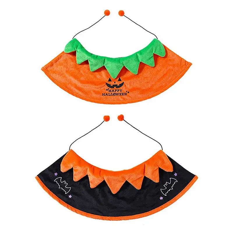 2023 Wholesale designer cute funny luxury  pumpkin pet cat dog party costumes cloak Halloween dog clothes