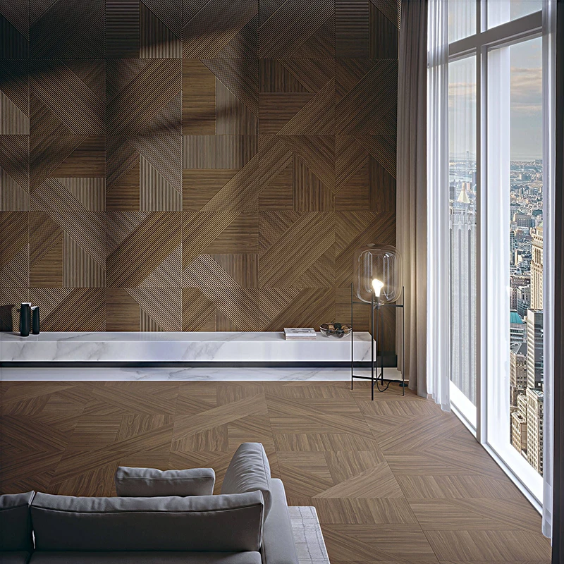 New model 3d laminate wooden wall panels Decorative Fluted Interior Flexible Solid Wooden Covering Paneling for tv background