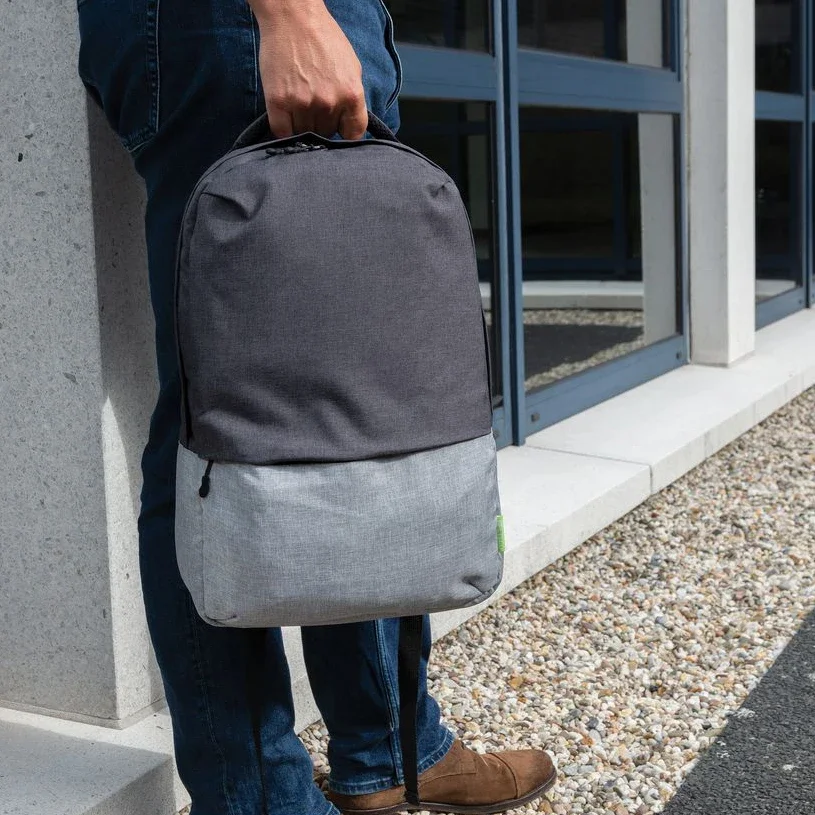 Fashion High Quality ECO RPET TWO-TONE PROMOTIONAL BACKPACK SCHOOL LAPTOP BAG