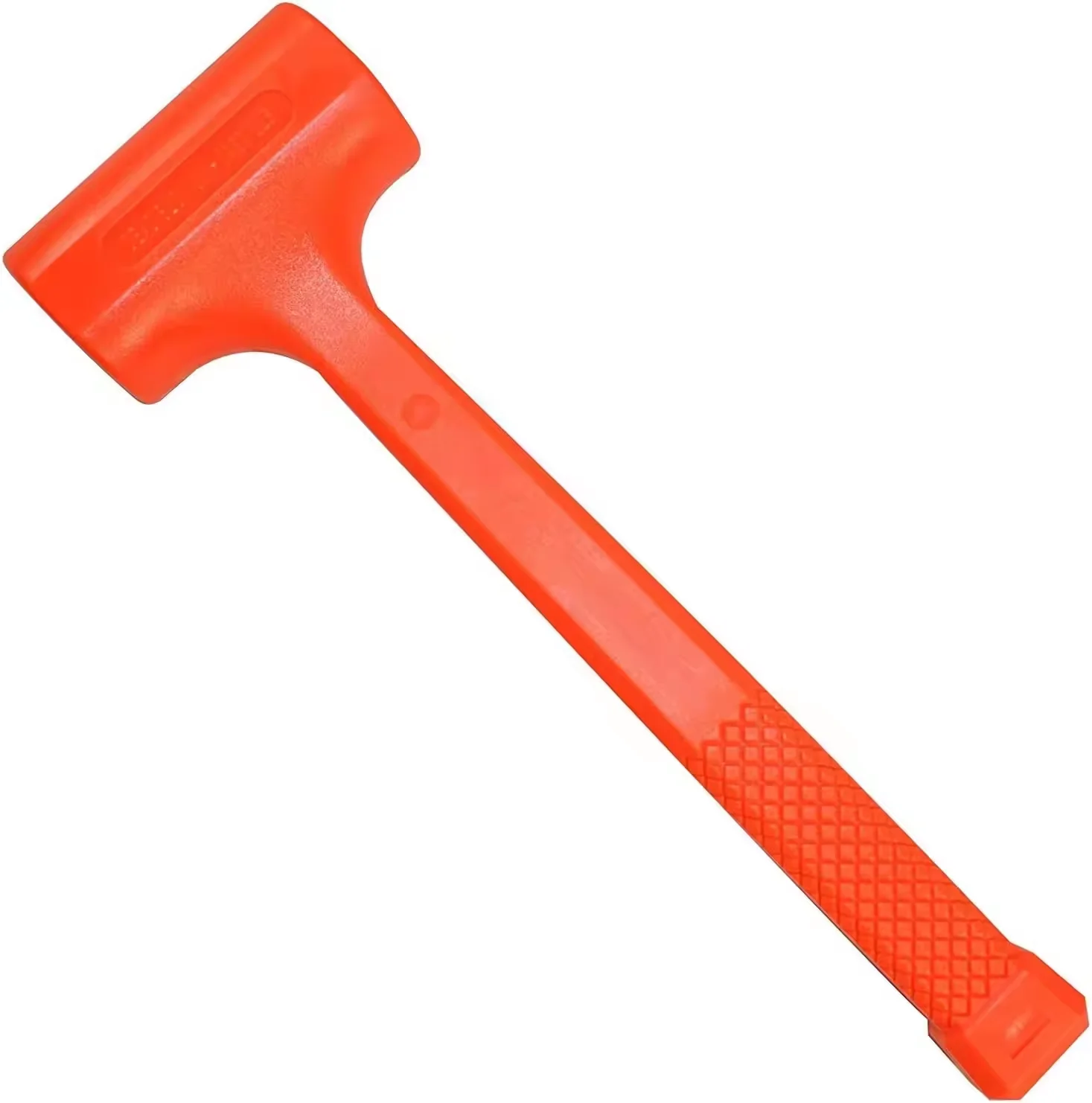 Custom Dead Blow Hammer, Neon Orange | Unibody Molded | Checkered Grip | Spark and Rebound Resistant