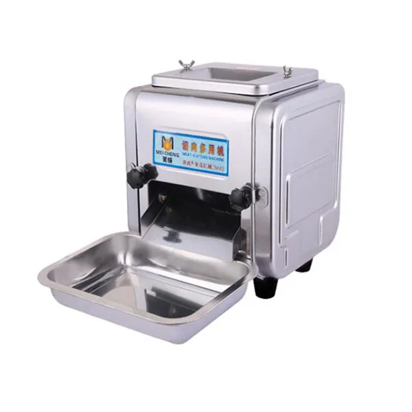 Stainless steel meat slicer commercial desktop slicer automatic small vegetable cutting machine