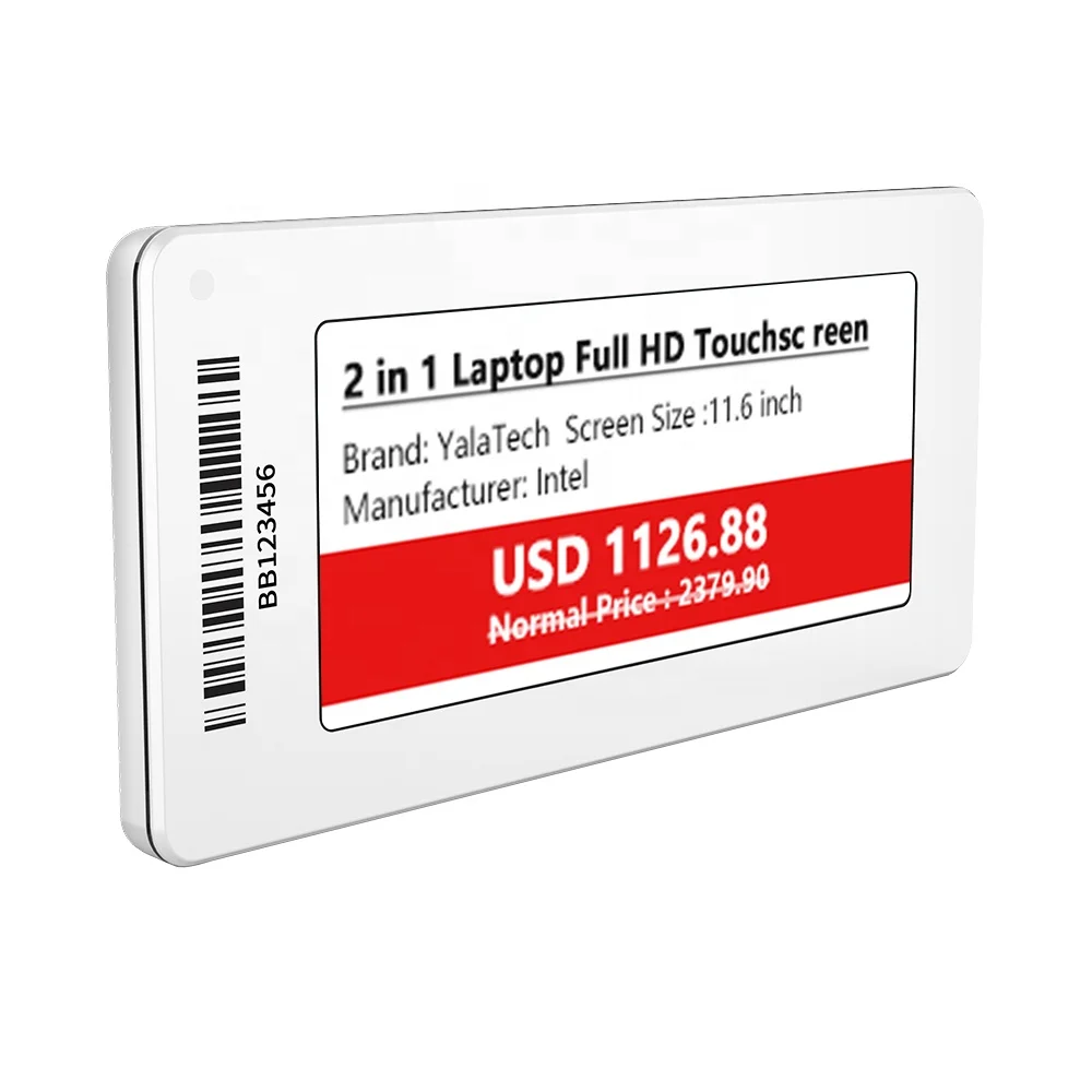 Электронная этикетка для полки YalaTech NFC Eink, экран дисплея 2,13 дюйма, умный ценник для магазина, супермаркета