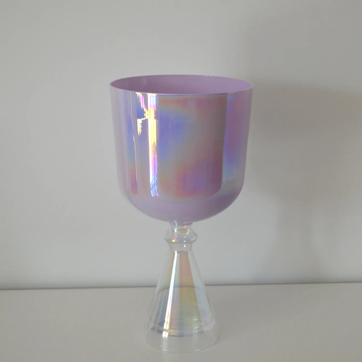Chakra Tuned Octave 3rd 4th Opaque Purple Alchemy Quartz Crystal Singing Chalice Holy Grail Bowl for Sound Healing Meditation