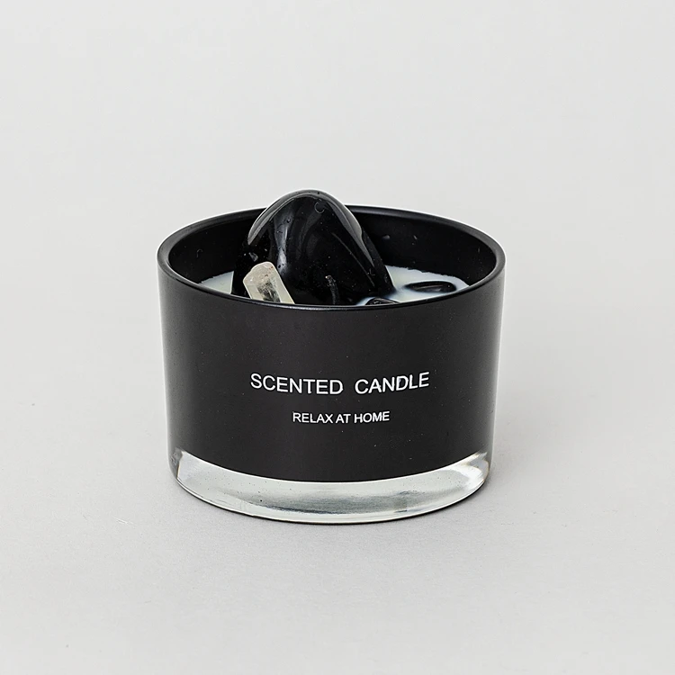 Private Label Essential Oil Bougies Glass Jars Aromatherapy Luxury Crystal Soy Wax Bougies