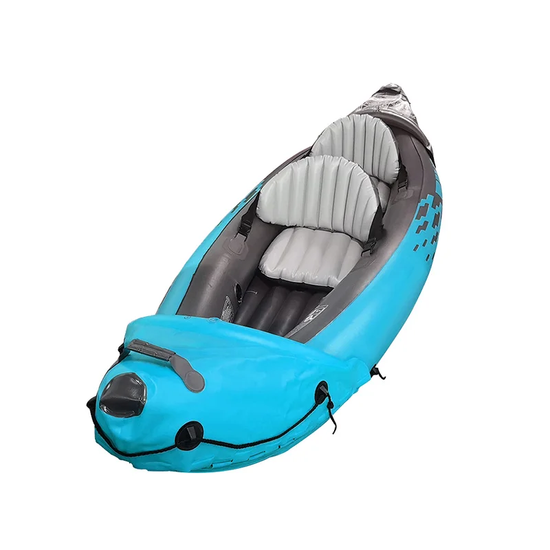 WELFUN Double Inflatable Kayak Inflatable Canoe with Paddle and Pump