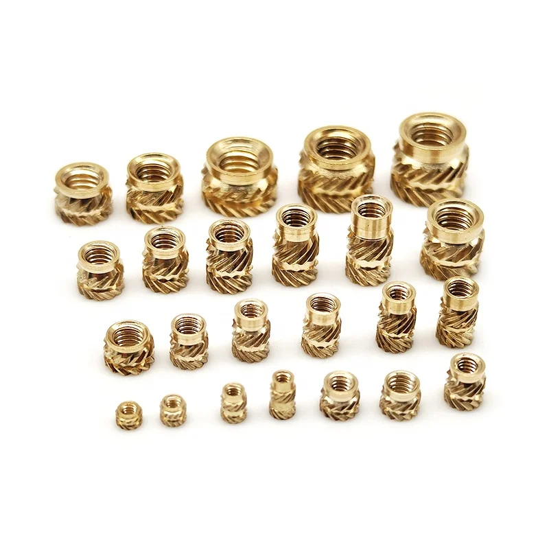 M2 M2.5 M3 M4 M5 M6 Female Thread Metric Knurled Nuts Brass Heat Set Insert for Plastic and 3D Printing Components