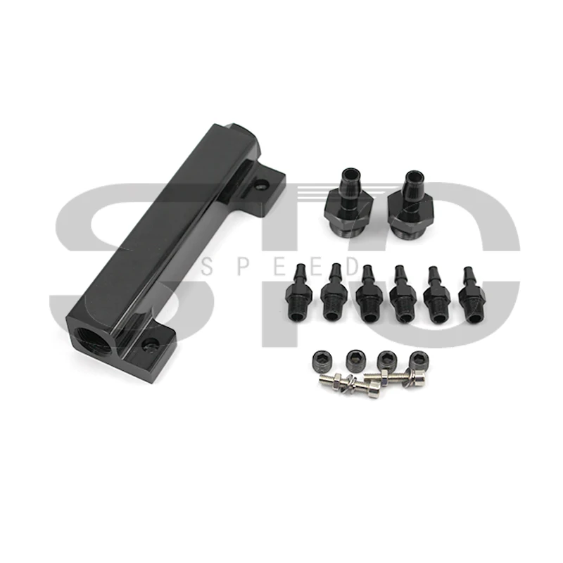 6 Port Vacuum Block Intake Manifold Fuel Gas Wastegate For Turbo Boost NOS