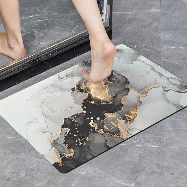 Creative Design Mat Wholesale Bathroom Door Rugs Products Soft washable Diatomite Carpet