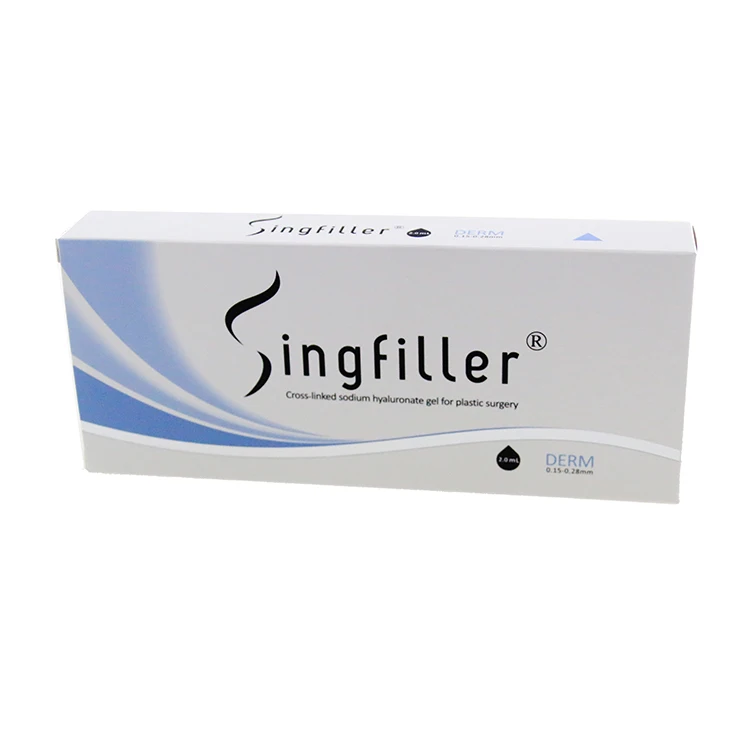 Singfiller Америка CE красоты чистой гиалуроновой кислоты гелевый сшитого геля гиалуроновой кислоты для литья под давлением