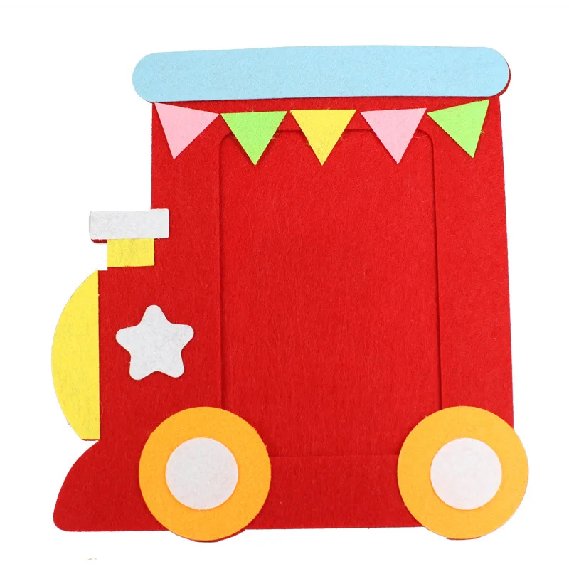 
DIY Non-woven Picture Frame 3D Photo Frame Children Non-woven Stickers Handmade Toys Material Package Craft Toys 