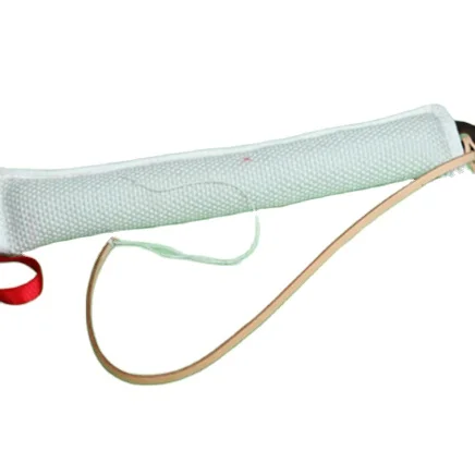 
White bite tug whip for dog training k9 dog 