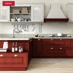 New chinese style solid wood classical style full house furniture living rofashion laminate personal customized kitchen cabinets