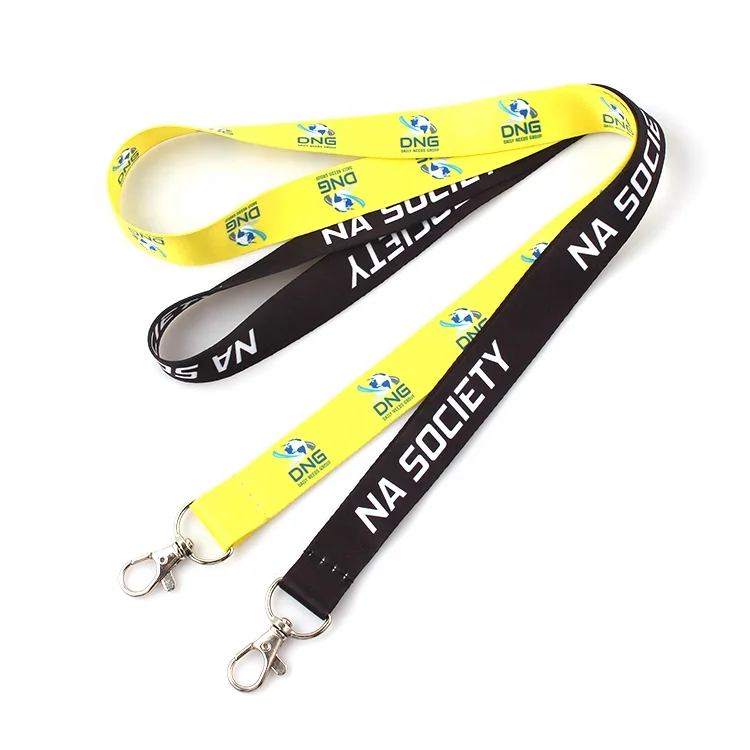 
High quality neck custom polyester woven lanyards 