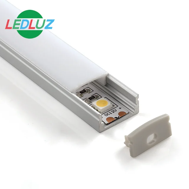 17x8mm black white sliver Linear Led Aluminum Profile with 2835 led strip
