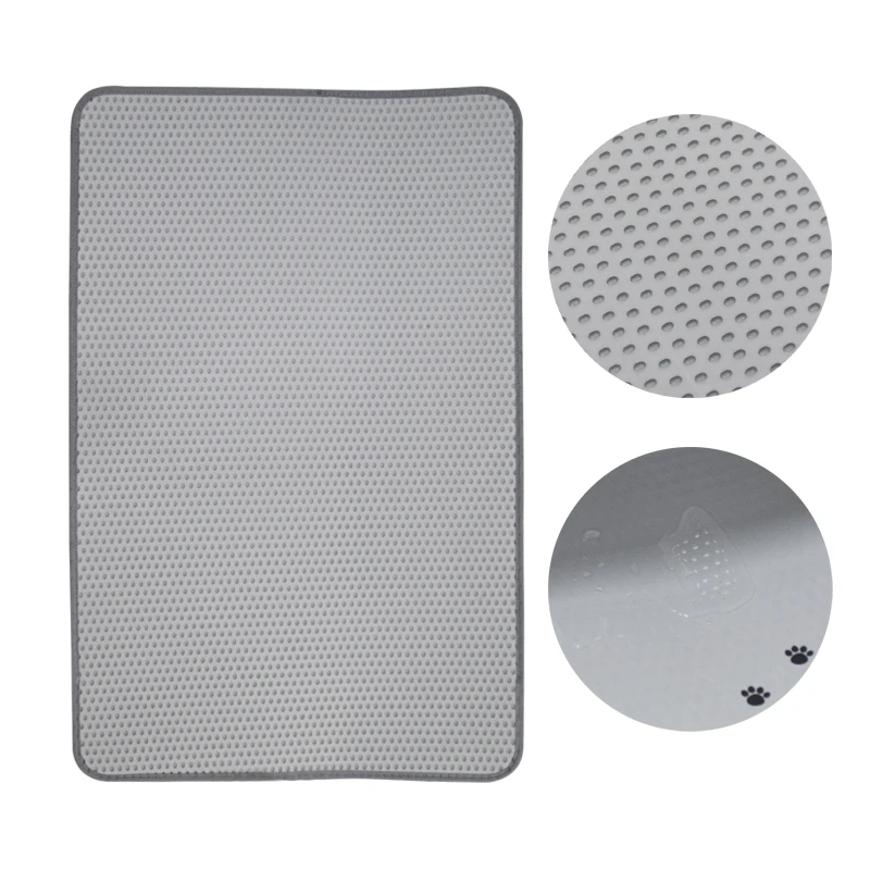 Wholesale Pet Toilet Pad Waterproof Pet products Cat dog mat  Fashion EVA Double-layer Light Weight Cat Litter Mat