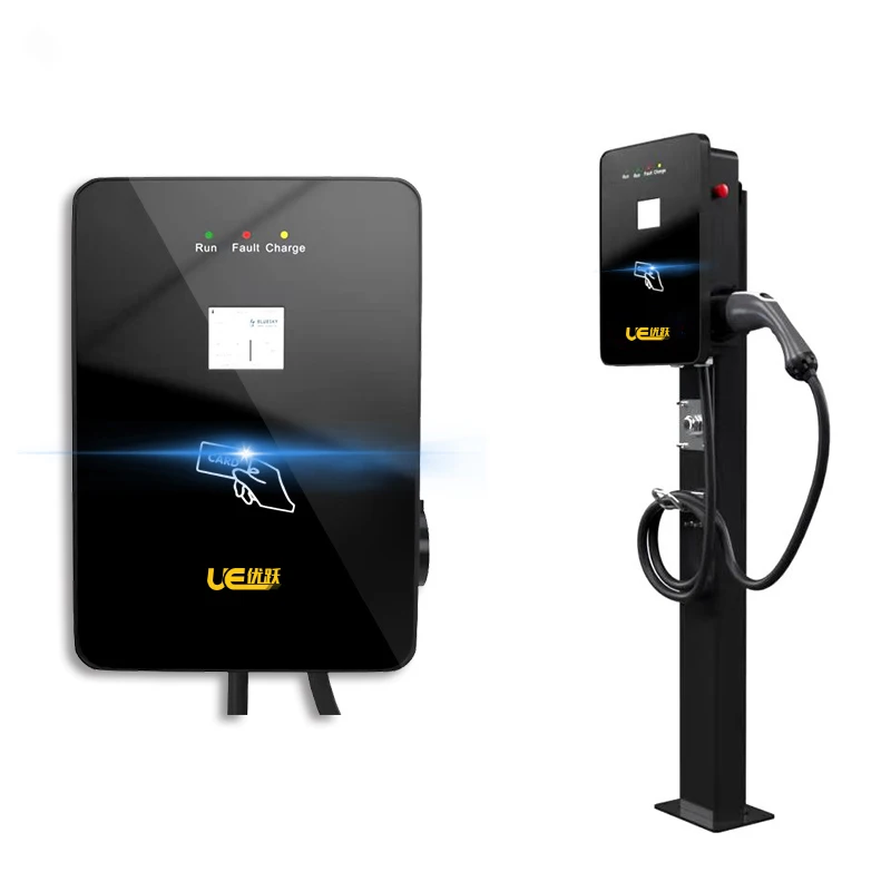 UE7kw AC EV Charger j1772 wall-mounted smart 32a ev charger public ocpp 4G ev charger with 2.4 screen