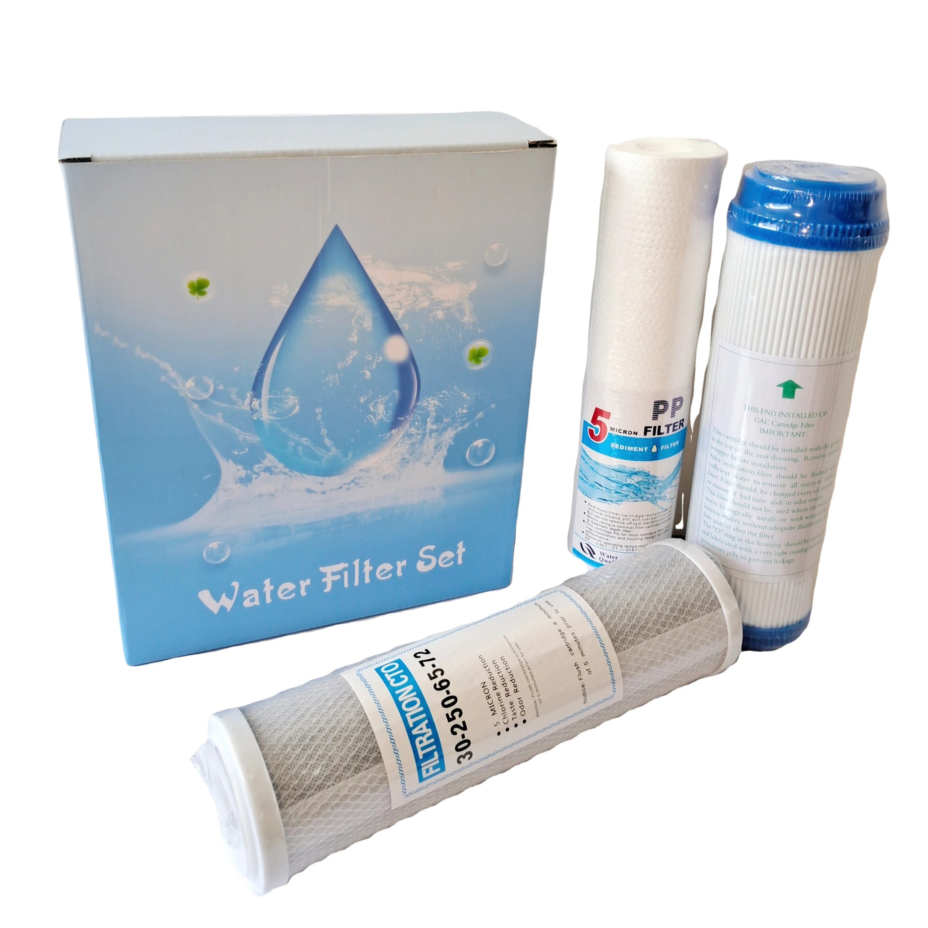 high quality PP+GAC+CTO 10 inch pp filter Can remove large particles in the water filters Removal of chlorine filter element
